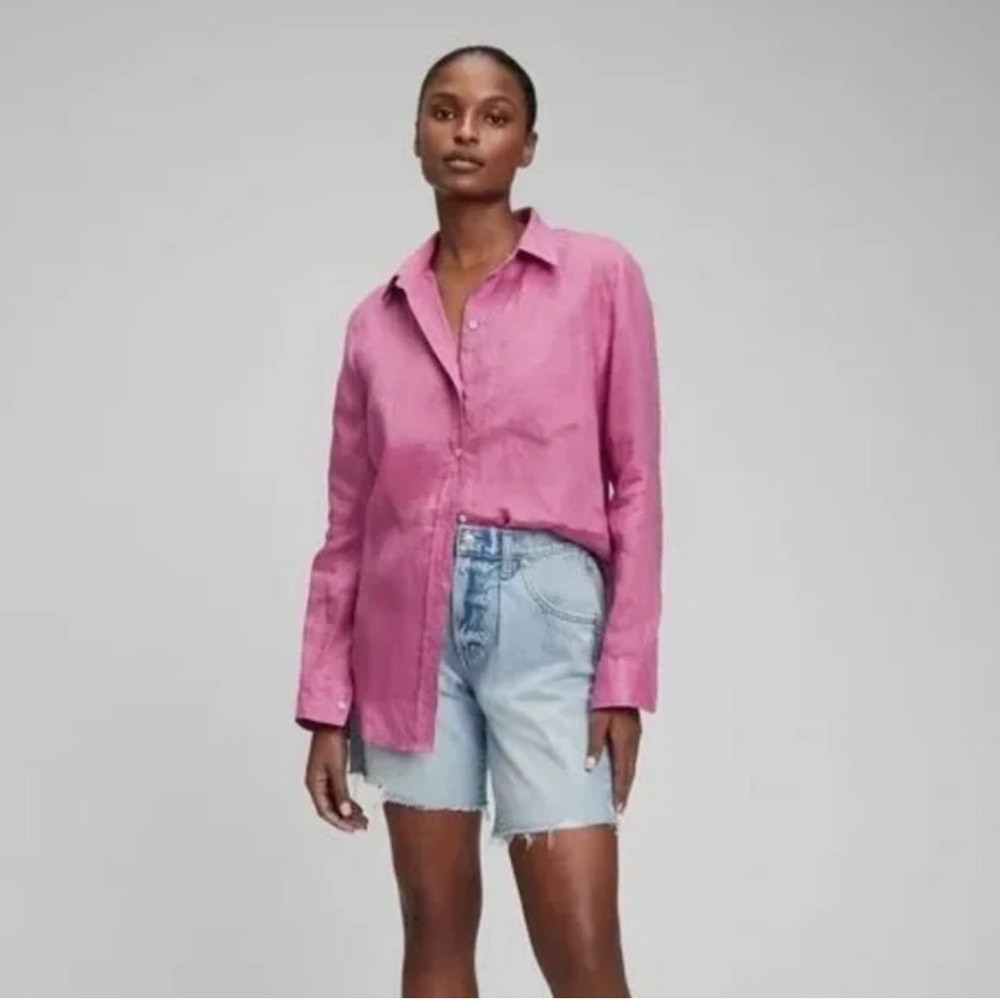 GAP Linen Boyfriend Shirt